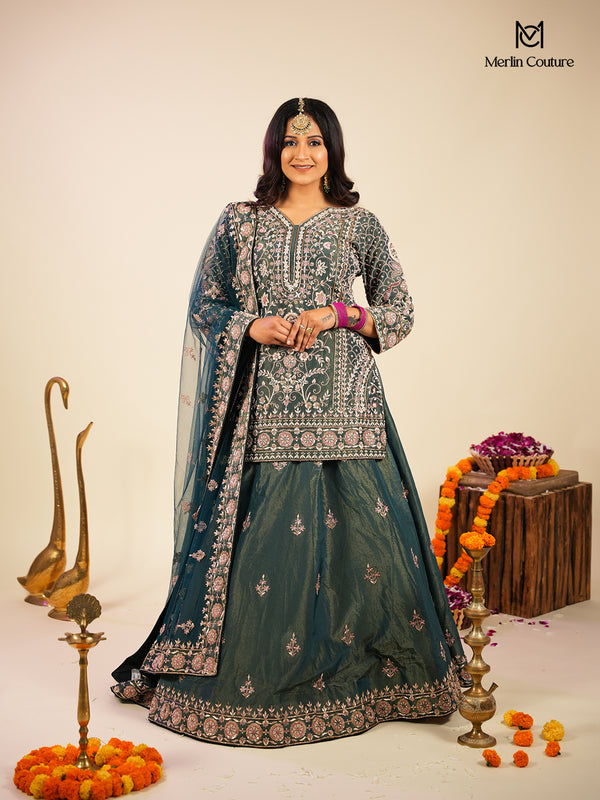 Green Lehenga Set