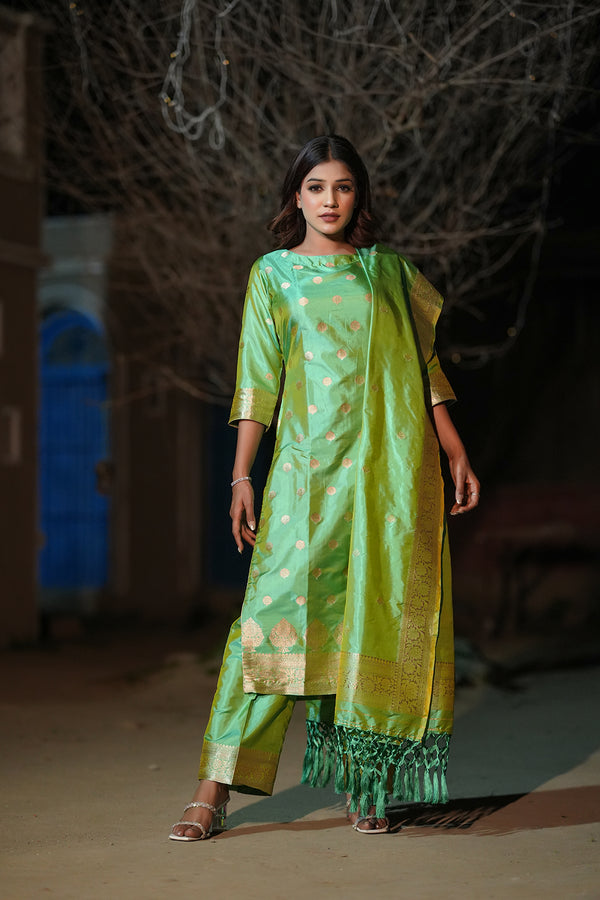 Green Kurta Set